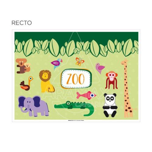 MANTELINES COLOREAR ZOO 31x43CM CELULOSA 250 UNID