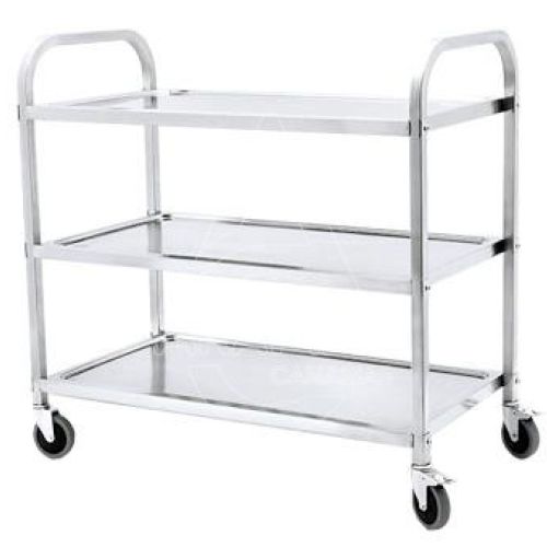 CARRO SERVICIO BARES ACERO INOX  3/BANDEJAS PROFES