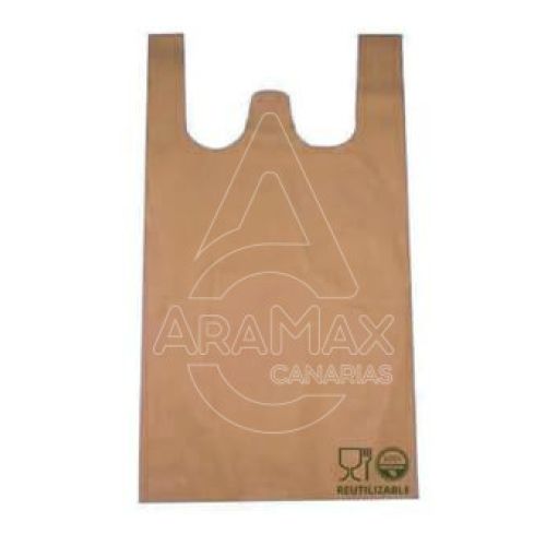 BOLSA CAMISETA TNT REUTILIZABLE 40x50x12 PAQ  1 UN