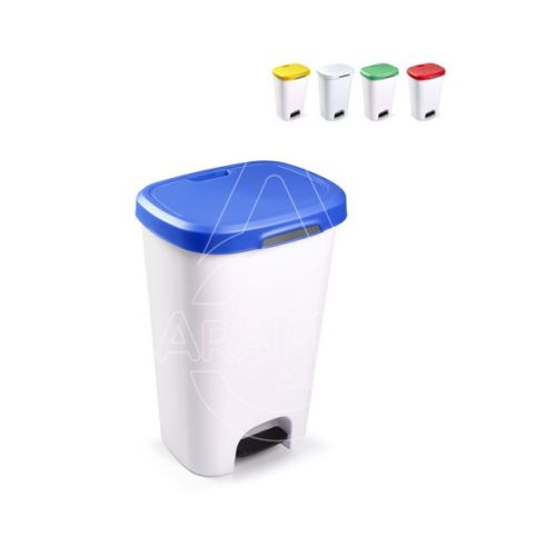 CONTENEDOR FORT 50L  TAPA AZUL CON PEDAL UNIDAD
