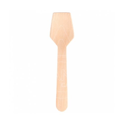 CUCHARILLA HELADO MADERA BIODEGRA  95MM 100 UNID