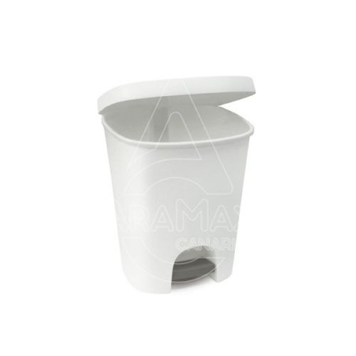 CUBO PAPELERA 25L  BLANCA CON TAPA PEDAL 36x30x42C