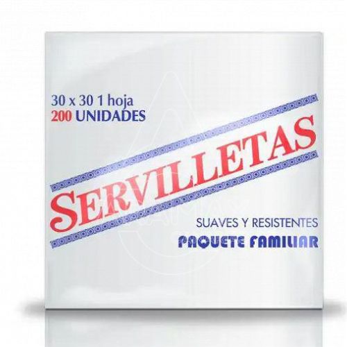 SERVILLETAS 30x30 BLANCA 1/C TISSUE 36x200 SERV  7