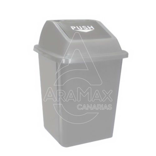 12 04546 cubos papeleras de color gris push 25 litros con tapa basculante aramax canarias