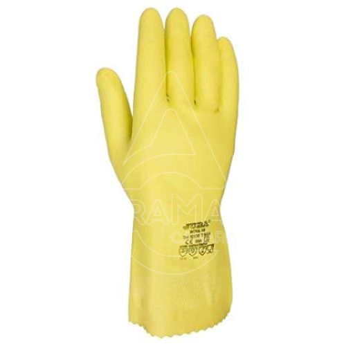GUANTE LATEX FLOCADO AMARILLO SUGUAN T/P 1 UNID