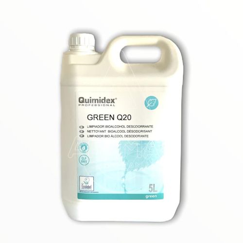 GREEN Q20 ECOLABEL 5L  FREGASUELOS NEUTRO BIOALCOH
