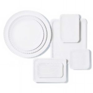 50 4101 platos para reposteria pasteleria blancos y oro aramax canarias