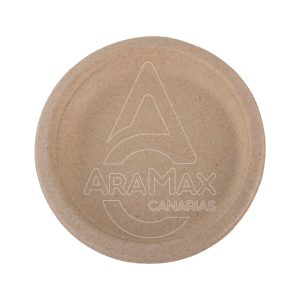 53 10717 platos de pulpa de trigo natural 100 compostables aramax canarias