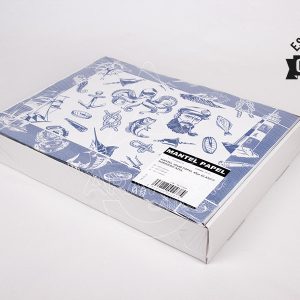 MANTELIN PAPEL 30x40 BLANCO DECOR  MARINERO 500 UN