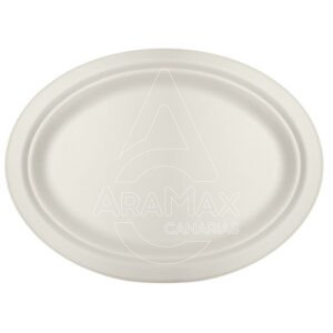 platos de fibra de cana de azucar ovalados